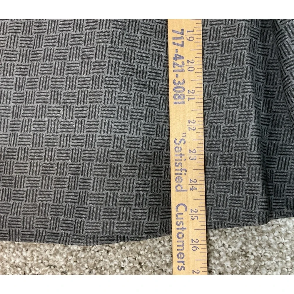 Vtg Sz 14 Susan Bristol Mini Swing Skirt Career Crosshatch geometric basketweave